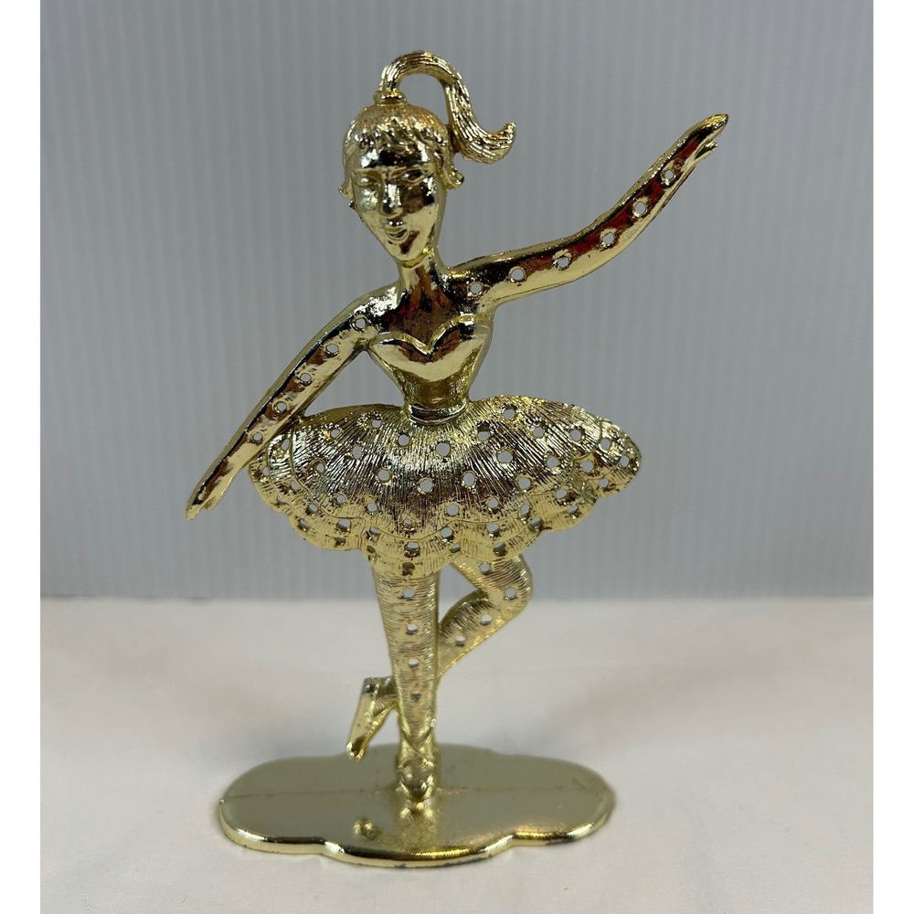 Torino‎ Vintage Gold Ballerina Figurine Statue Dancer Earring Holder